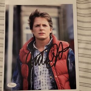 Signed Michael J Fox Photo